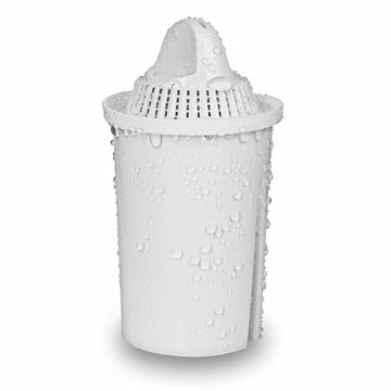 PearlCo Wasserfilter Glas Wasserfilter inkl. 6 Universal Kartusche plus Glasflasche
