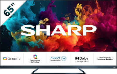 Sharp 4T-C65FQx LED-Fernseher (164 cm/65 Zoll, 4K Ultra HD, Google TV, Quantum Dot, QLED, Dolby Atmos, Dolby Vision, HDMI 2.1 mit eARC)