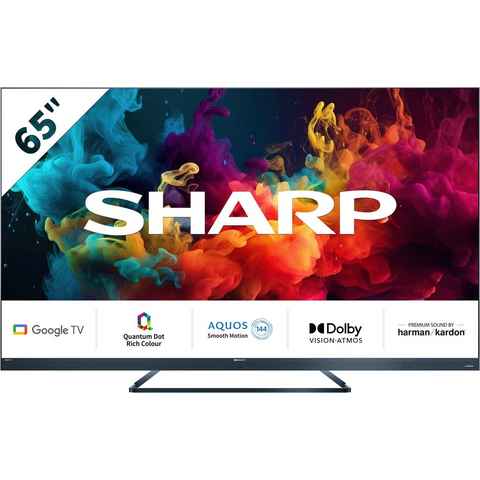 Sharp 4T-C65FQx LED-Fernseher (164 cm/65 Zoll, 4K Ultra HD, Google TV, Quantum Dot, QLED, Dolby Atmos, Dolby Vision, HDMI 2.1 mit eARC)