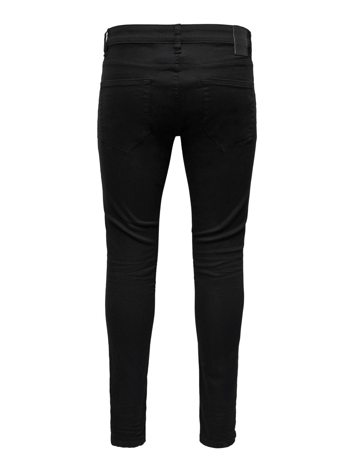 mit ONLY Stretch SKINNY PK & SONS Skinny-fit-Jeans BLACK ONSWARP 9383