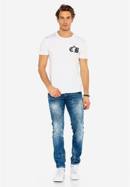 Cipo & Baxx Slim-fit-Jeans in verwaschenem Design in Straight Fit