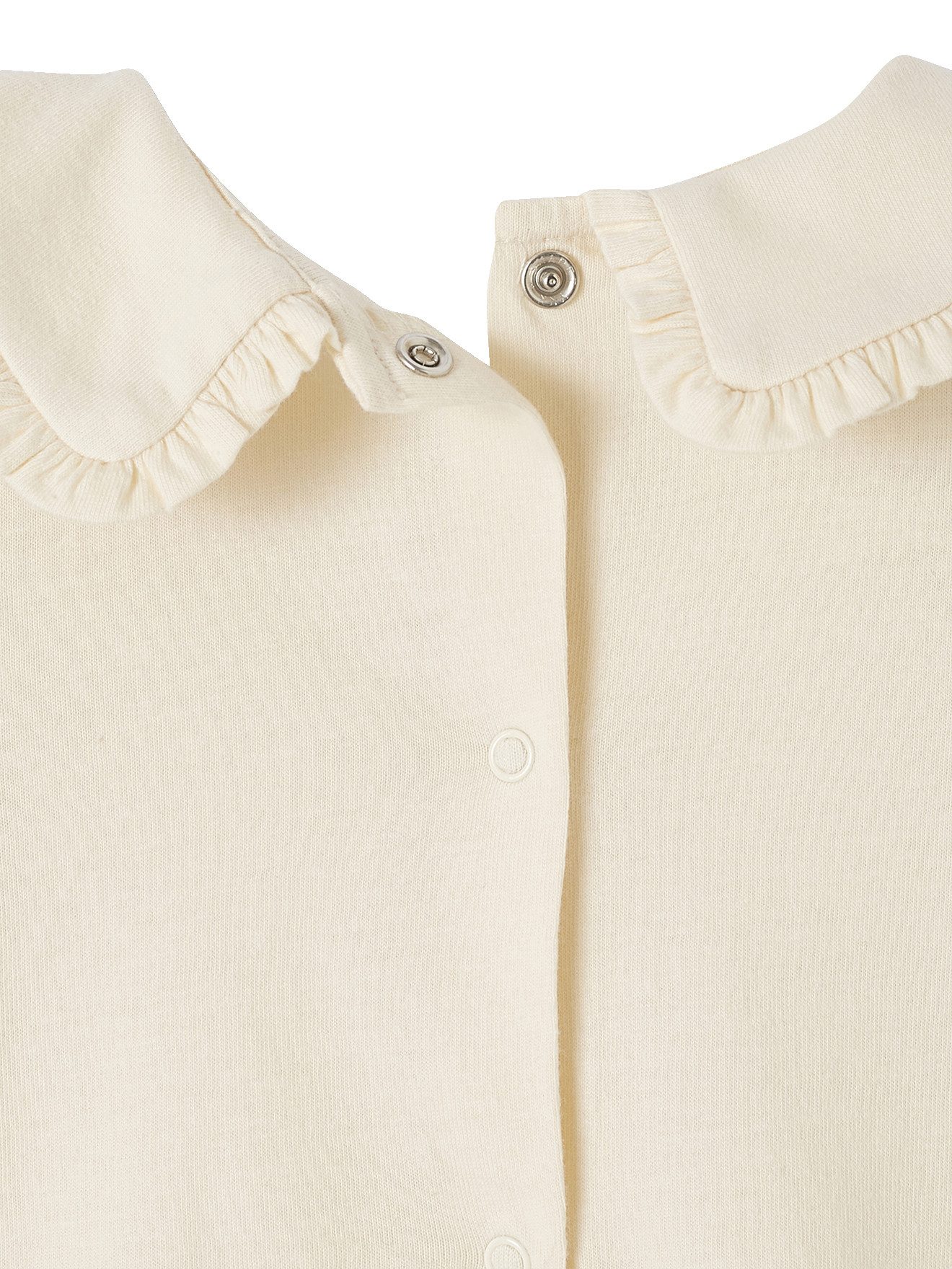 vertbaudet Langarmshirt Mädchen Baby Shirt, Bubikragen mit Rüschen – Bild 4 von 5