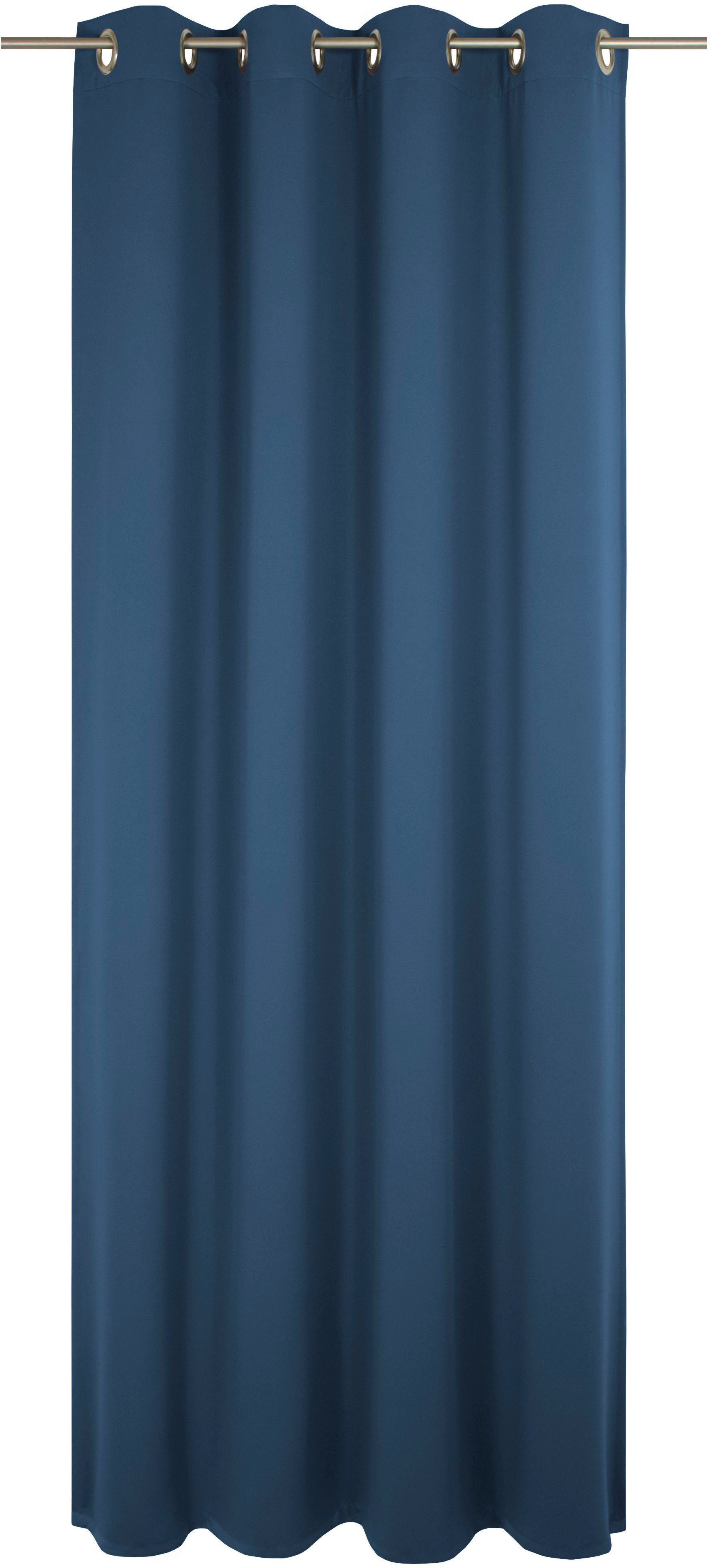 Vorhang Umea, Wirth, Ösen (1 St), blickdicht, Jacquard dunkelblau
