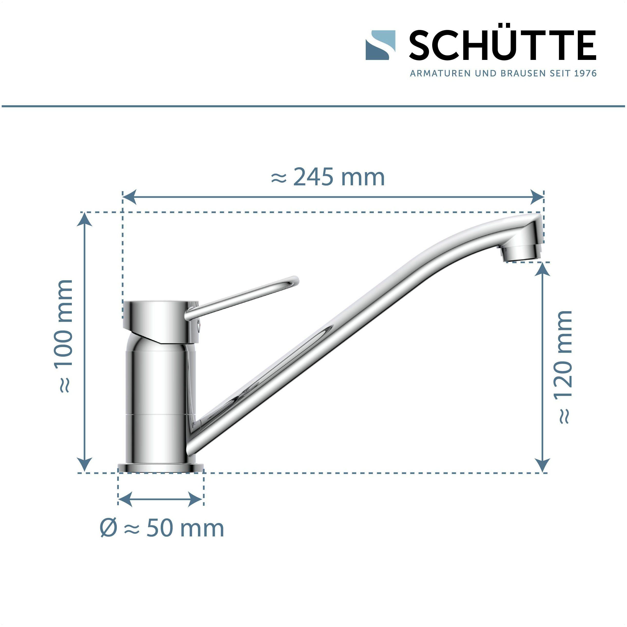 Schütte Spültischarmatur Birte 360° schwenkbarer Wasserhahn Küche, Mischbatterie, Chrom, Hochdruck – Bild 5 von 5