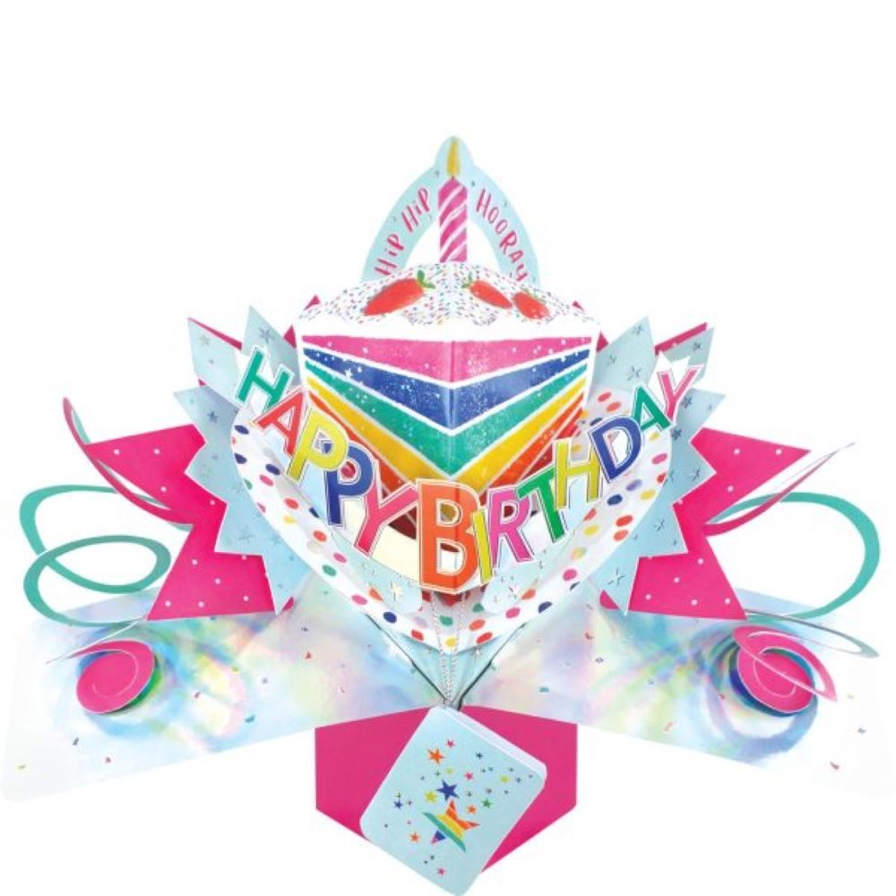 Grußkarten Grußkarte PopUp 'Happy Birthday' Rainbow Cake