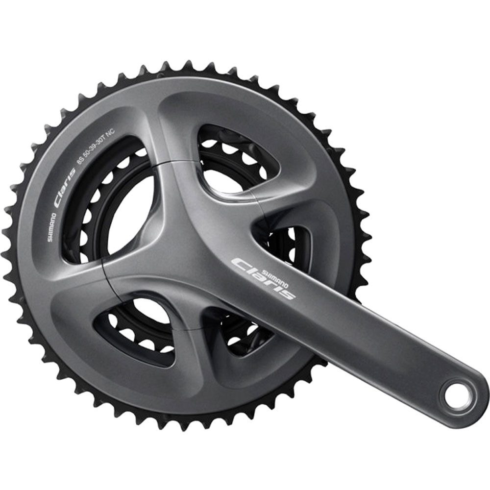 Fahrradkurbel SHIMANO Kurbelgarnitur CLARIS FC-R2030 175mm 50-39-30Z. 3x8f. grau Fah