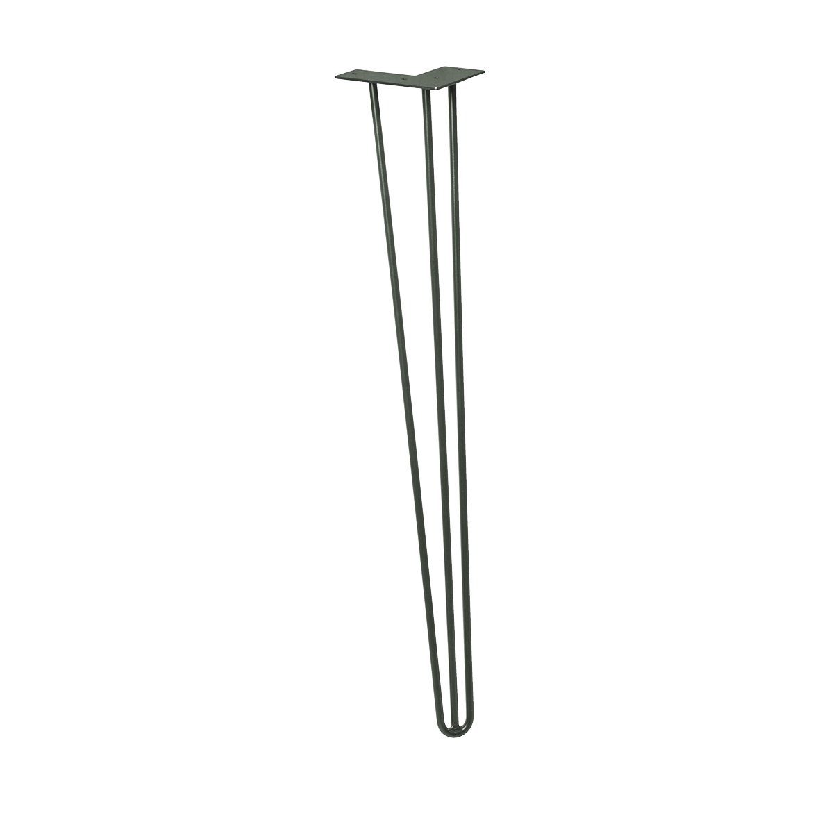 WAGNER design yourself Möbelfuß Möbelbein/Tischbein - HAIRPIN LEG - Retro Style - 12 x 12 x 71 cm in diverse Farben, Bein konisch/schräg verlaufend, mit integrierter Anschraubplatte