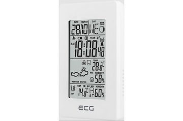 ECG MS 100 White Wetterstation (Wettervorhersage für 1 Tag, Innen- und Außentemperatur/Feuchtigkeit)