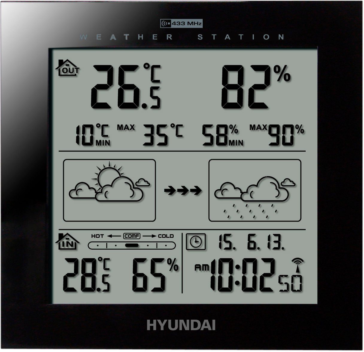 Hyundai Hyundai WS2244W Wetterstation (mit Außensensor)