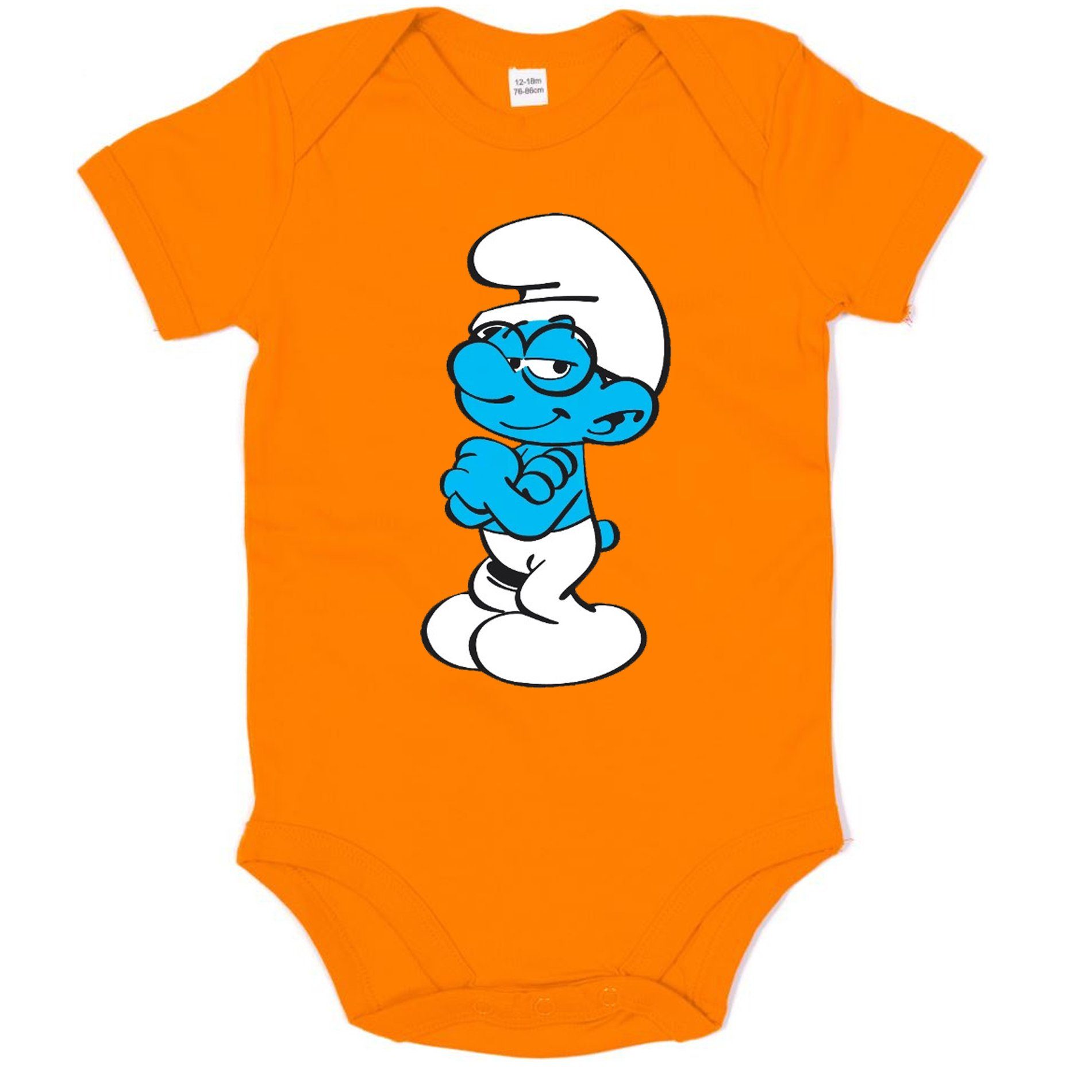 Blondie & Brownie Strampler Kinder Baby Schlaubi Schlumpf Schlümpfe Schlumpfine