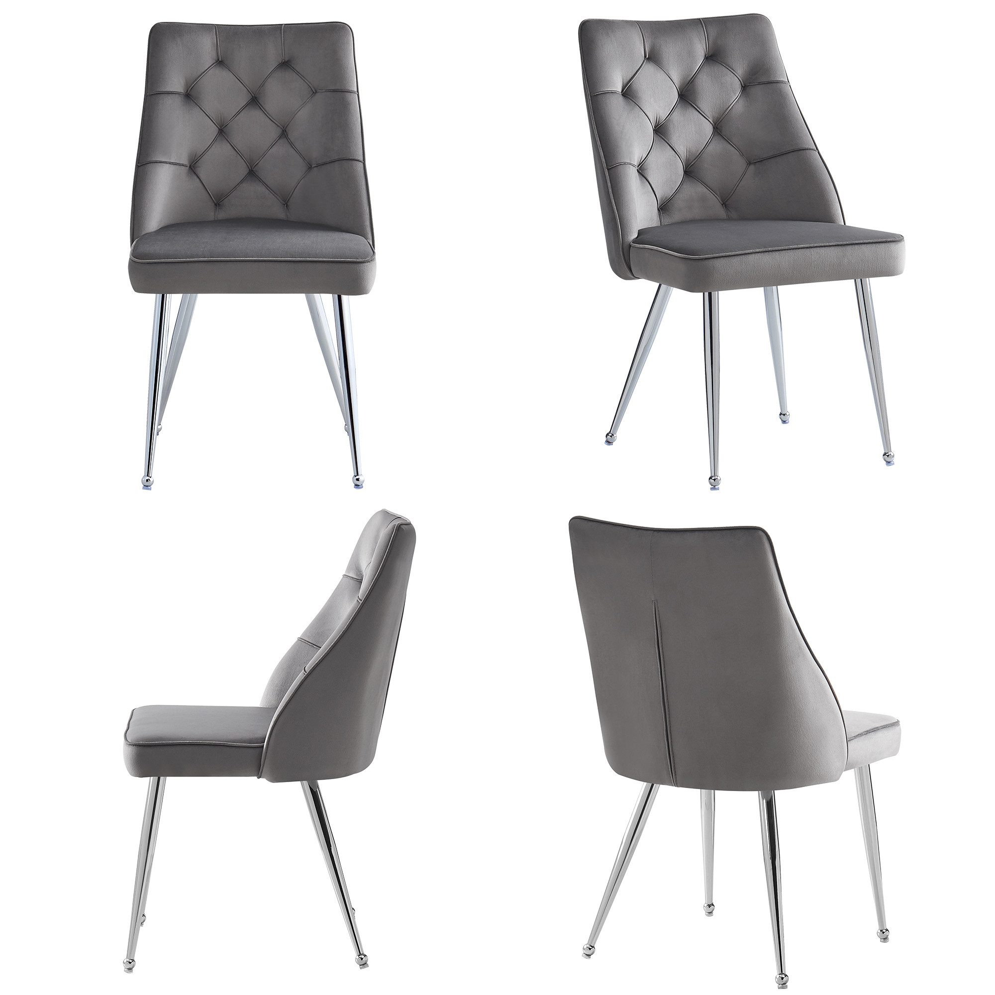 MODFU Esszimmerstuhl Loungesessel,Kosmetikstuhl (Luxus Samt-Esszimmerstühle günstig online kaufen