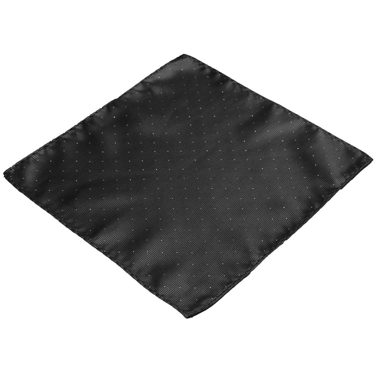 DonDon Einstecktuch DonDon Herren Hanky mit silbernen Punkten, (Packung, 1-St), zum Falten, Seidenlook