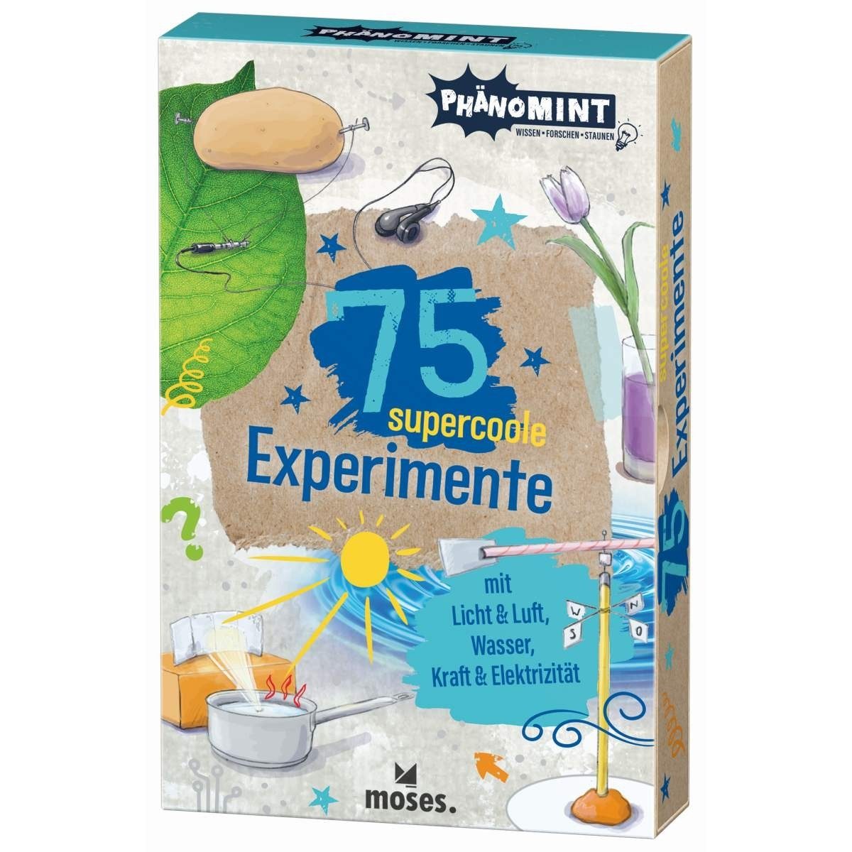 Moses. Verlag Kreativset PhänoMINT 75 Experimente Licht & Luft, Wasser, Kraft & Elektrizität
