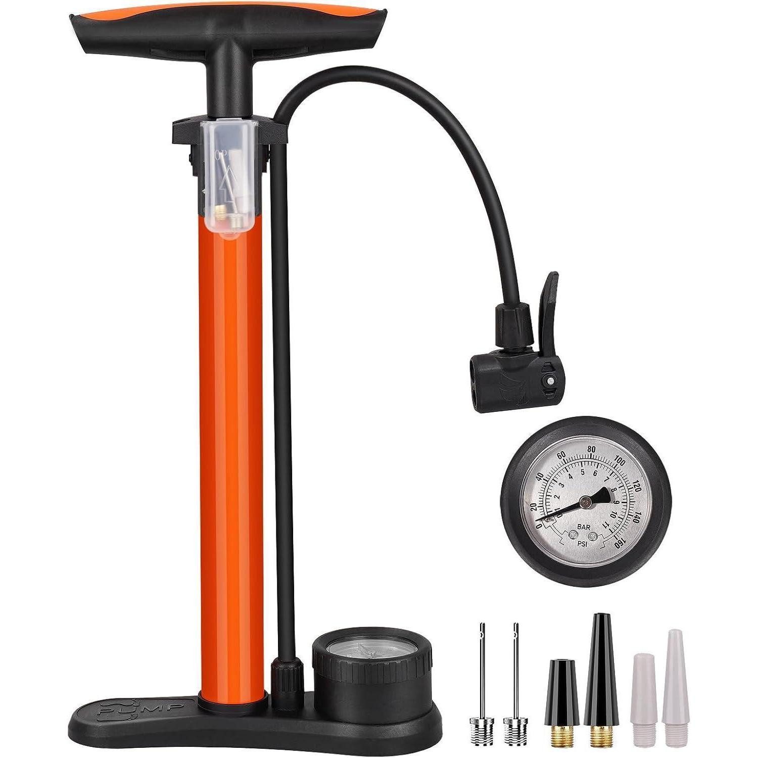 LuxusKollektion Fahrradpumpe Fahrradpumpe Luftpumpe Standpumpe 11Bar/160 Psi Manometer für Rennrad