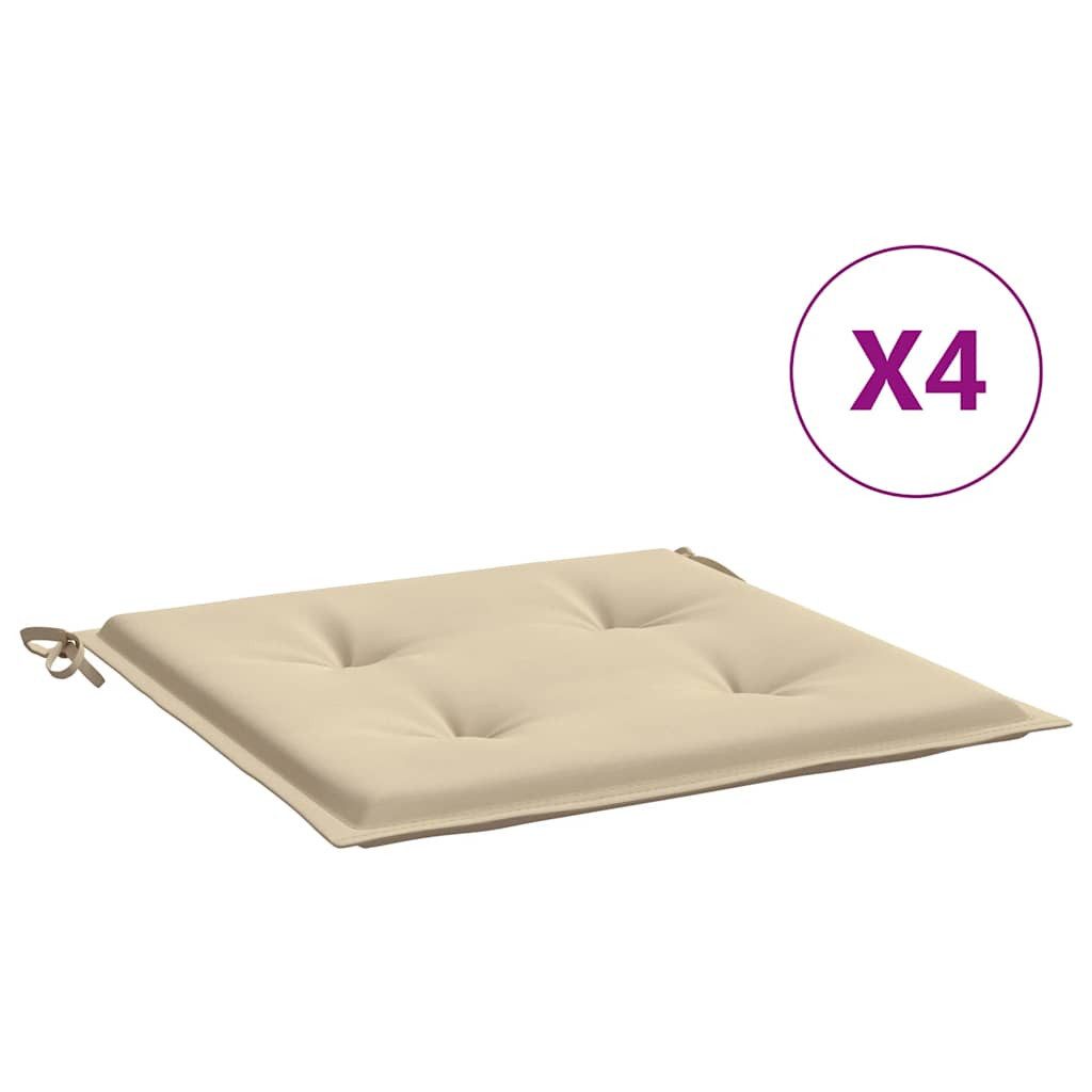 vidaXL Sitzauflage Gartenstuhl-Kissen 4 Stk. Beige günstig online kaufen