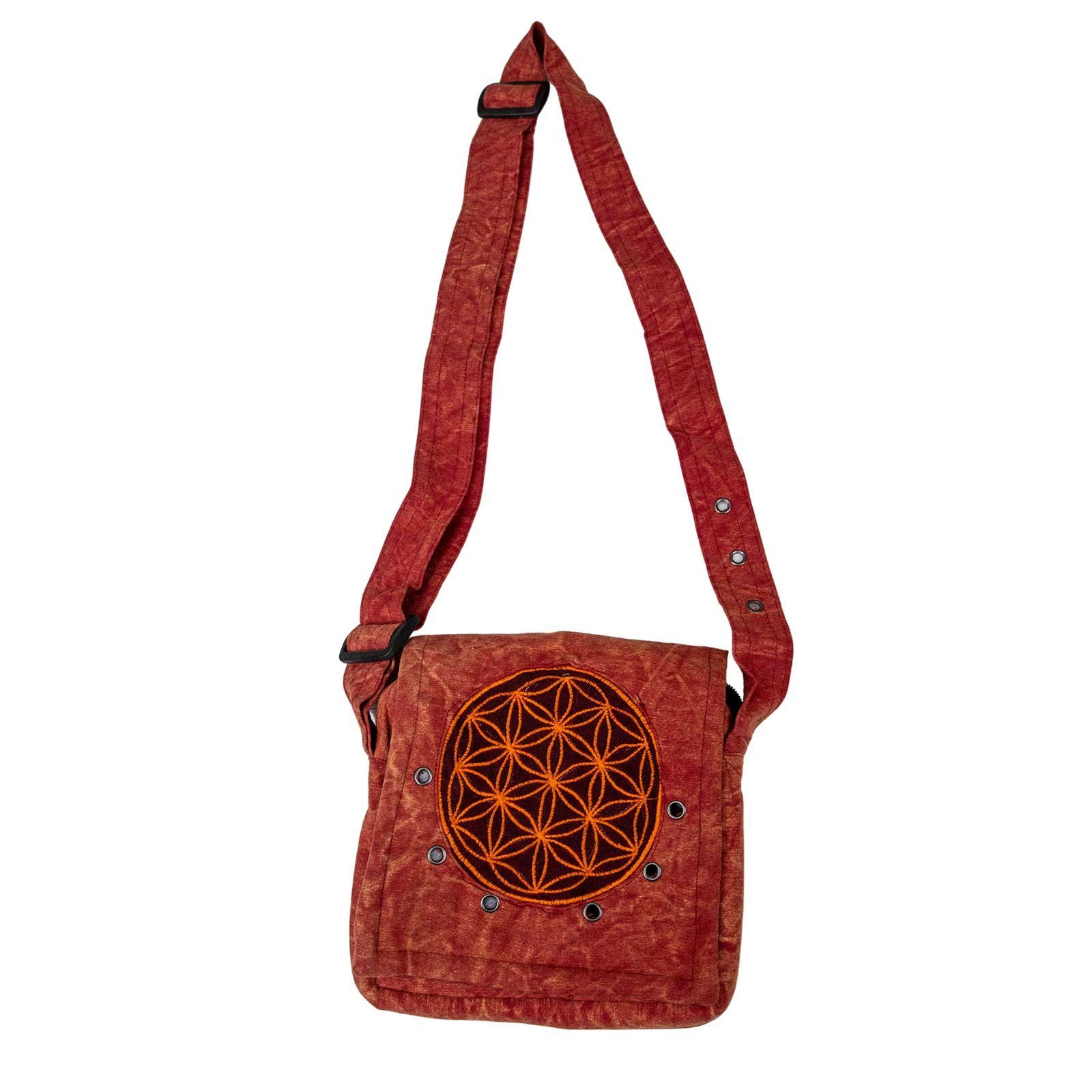 Lebensblume Rot KUNST Schultertasche Umhängetasche MAGIE Schultertasche Schulterriemen Handtasche UND