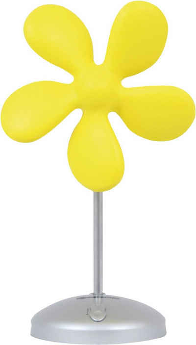 Sonnenkönig Tischventilator Flower Fan gelb, 3 Ventilationsstufen, einfache Bedienung