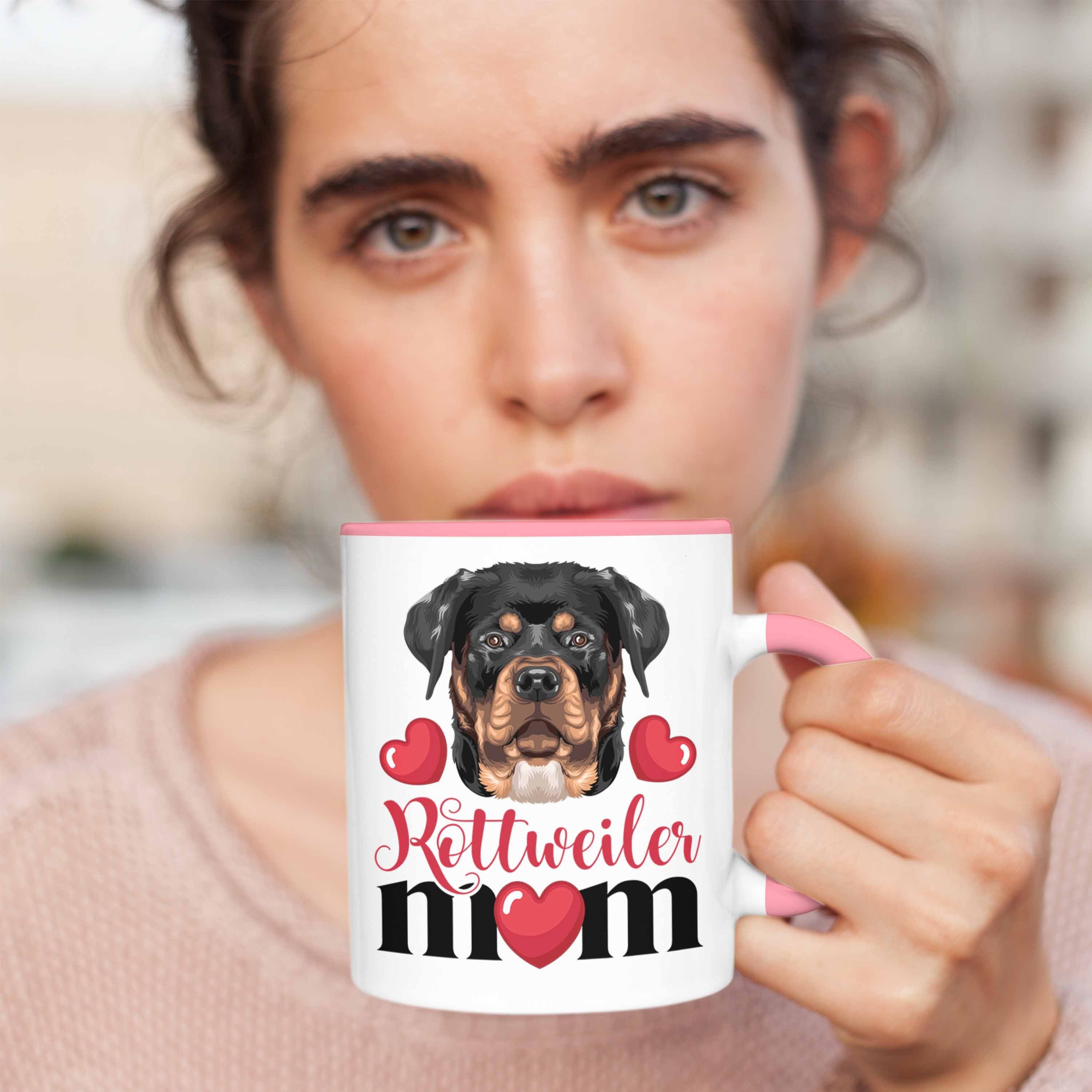 Geschenkid Trendation Mama Geschenk Rottweiler Rosa Spruch Lustiger Tasse Besitzer Tasse Mom