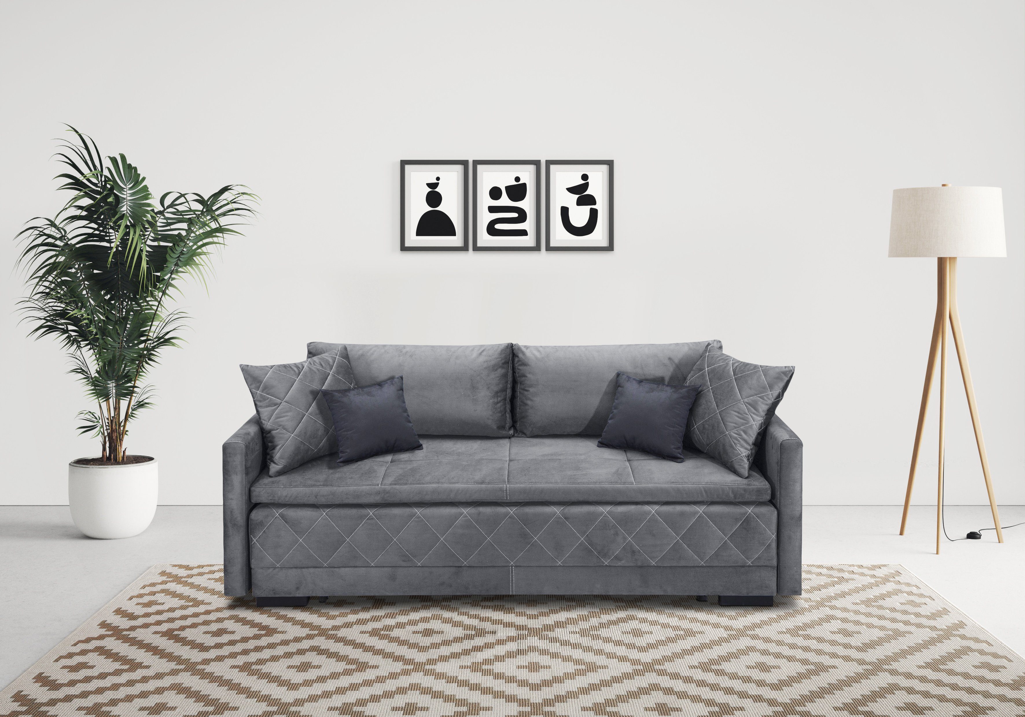 INOSIGN Schlafsofa Potsdam, mit Boxspringaufbau, Bettfunktion günstig online kaufen