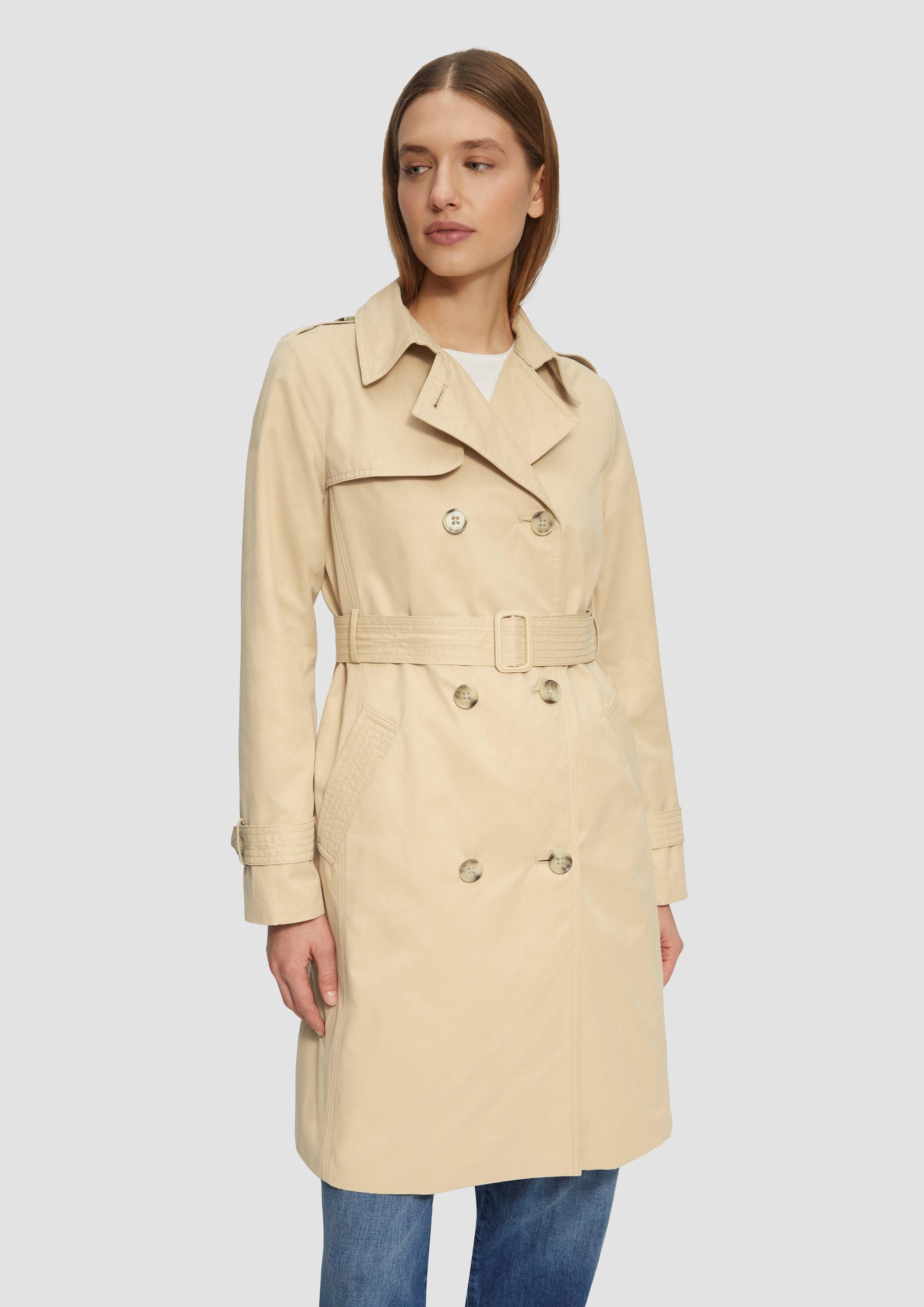 s.Oliver Funktionsmantel Trenchcoat mit Streifen-Futter günstig online kaufen