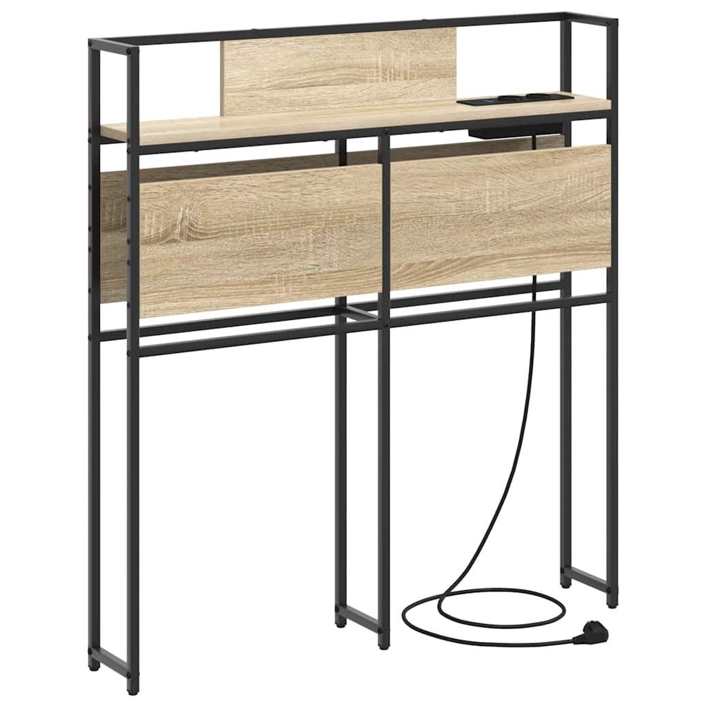vidaXL Bett Stauraum-Kopfteil Sonoma-Eiche Holzwerkstoff (1-tlg)
