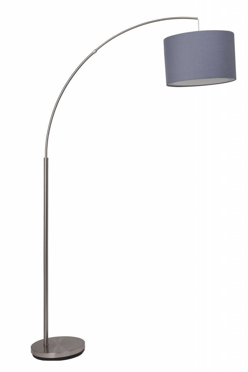 Brilliant Stehlampe E27, 60W, A60, Clarie Clarie, 1x eisen/grau Lampe gee Bogenstandleuchte 1,8m