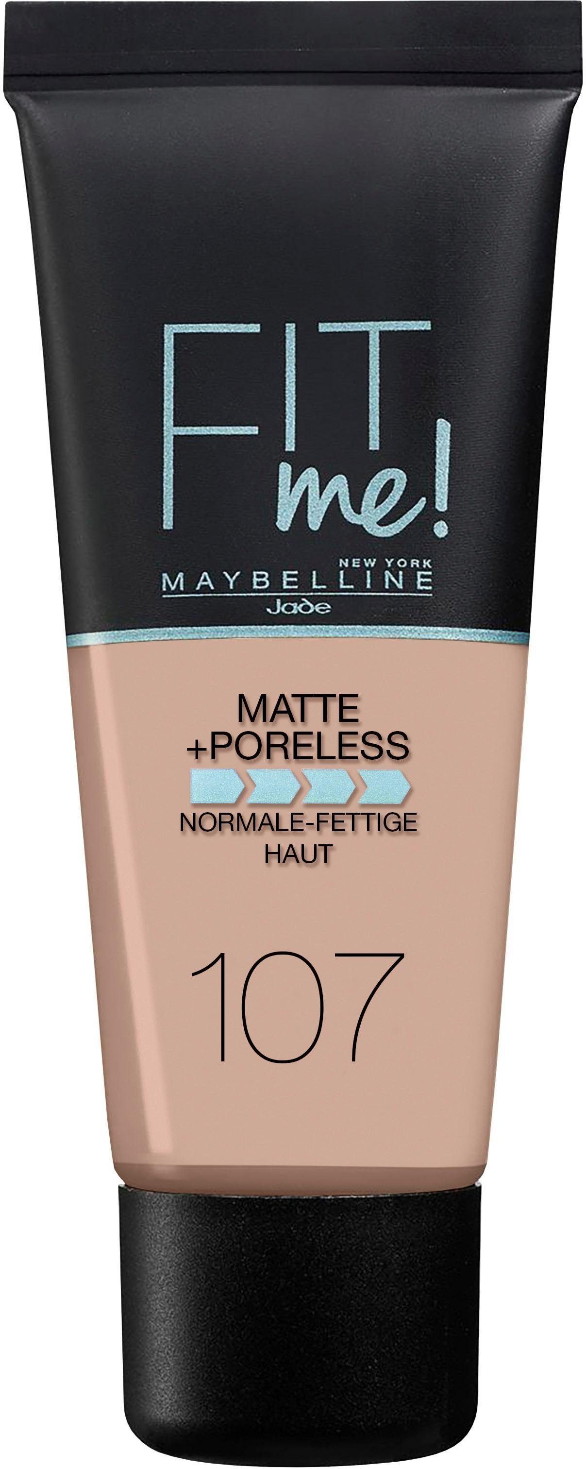 Rose NEW YORK Foundation MAYBELLINE FIT Matt&Poreless ME Beige 107