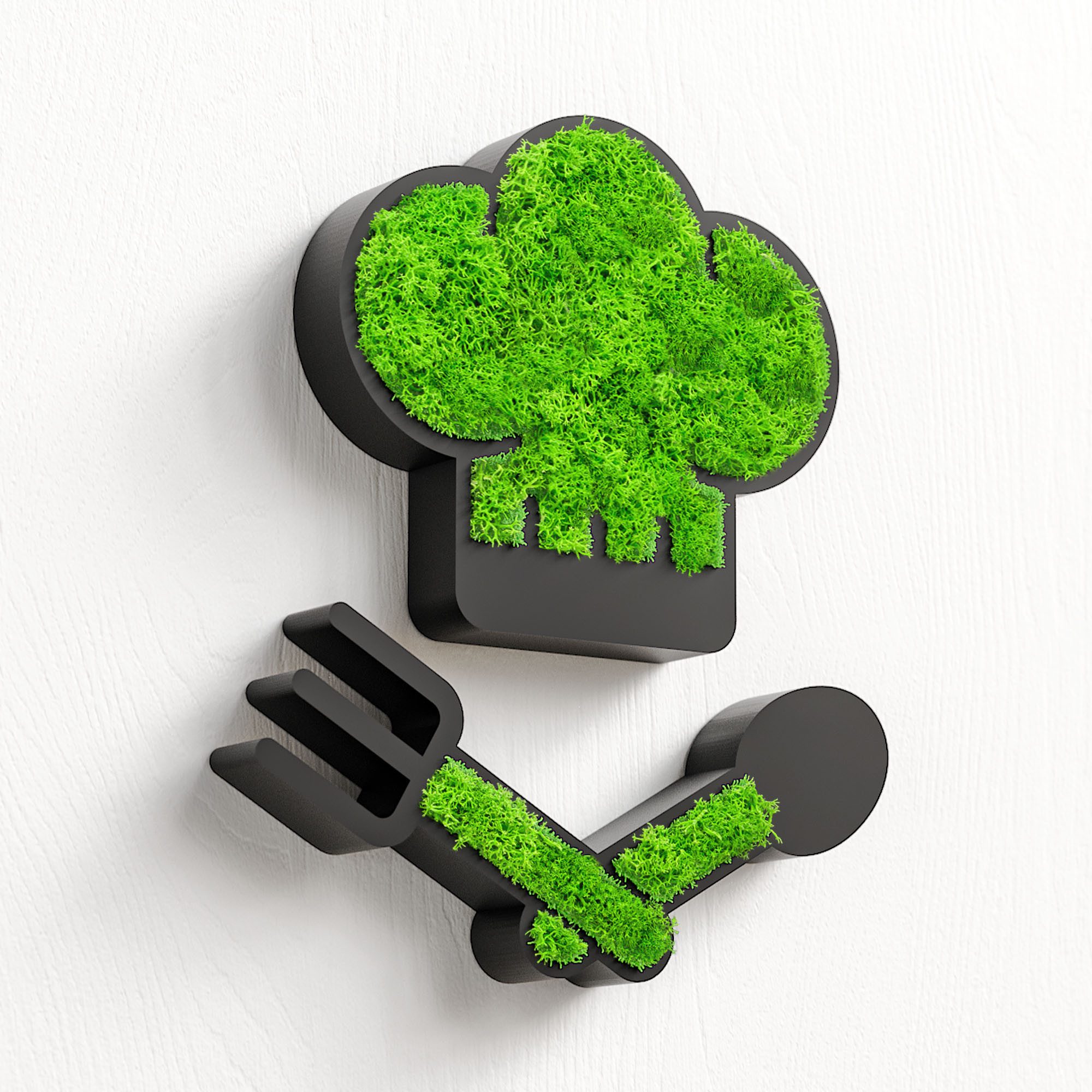 Mooswerk Hinweisschild MOOSWERK Natürliches Moos Türschild Schild Moosbild Deko