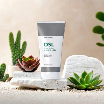 OSL Omega Skin Lab Gesichtsöl OSL AHA BHA 3 Gel-Gesichtswasch- und Reinigungsgel, 50 ml – enthält Ph