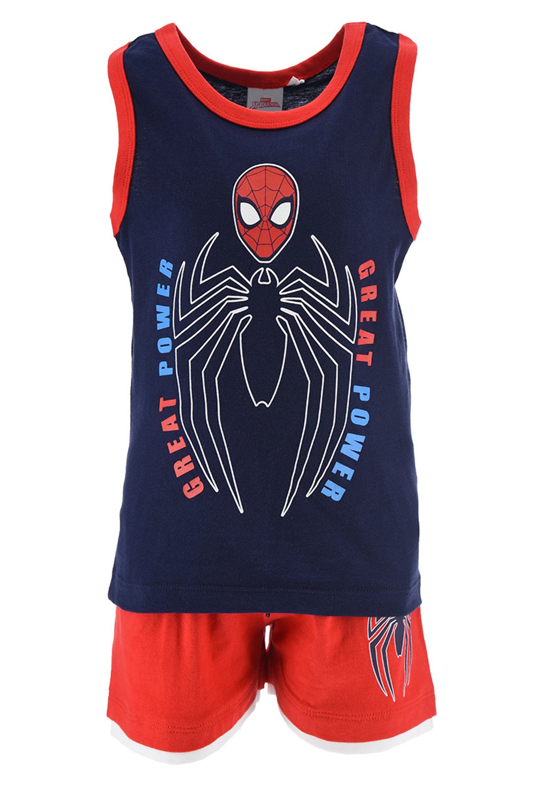 Spiderman T-Shirt & Shorts Marvel Bekleidungs-Set Shirt und Shorts (2-tlg) Shorty