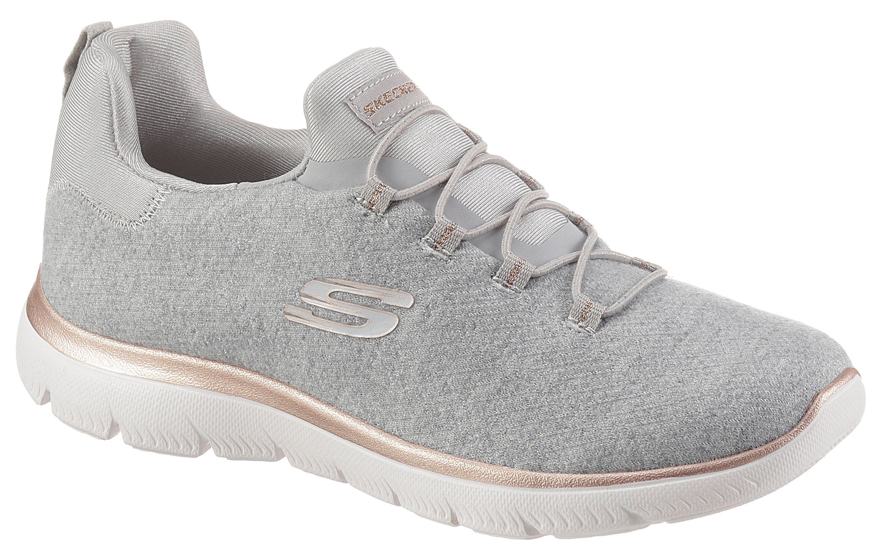 Skechers SUMMITS Slip-On grau-meliert Sneaker Memory Foam mit