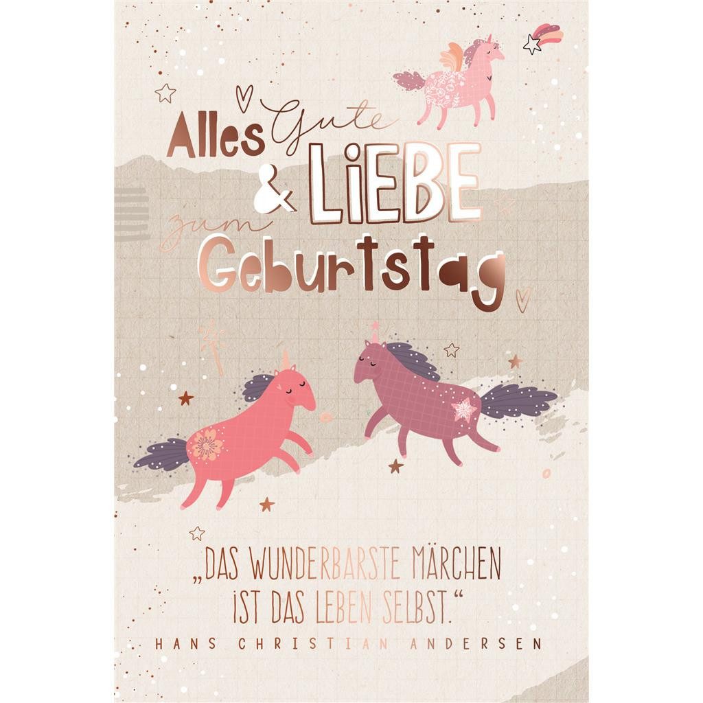 Grußkarten Geburtstag - Glückwunschkarte im Format 11,5 x 17 cm mit Umschlag