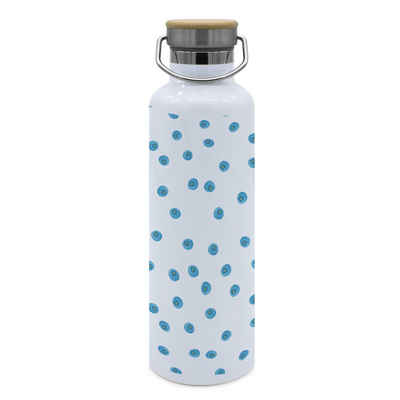 Mr. & Mrs. Panda Feldflasche Blaue Blaubeeren - Blau - Geschenk, Isolierflasche, Wamrhaltefunktion, Stylish und praktisch