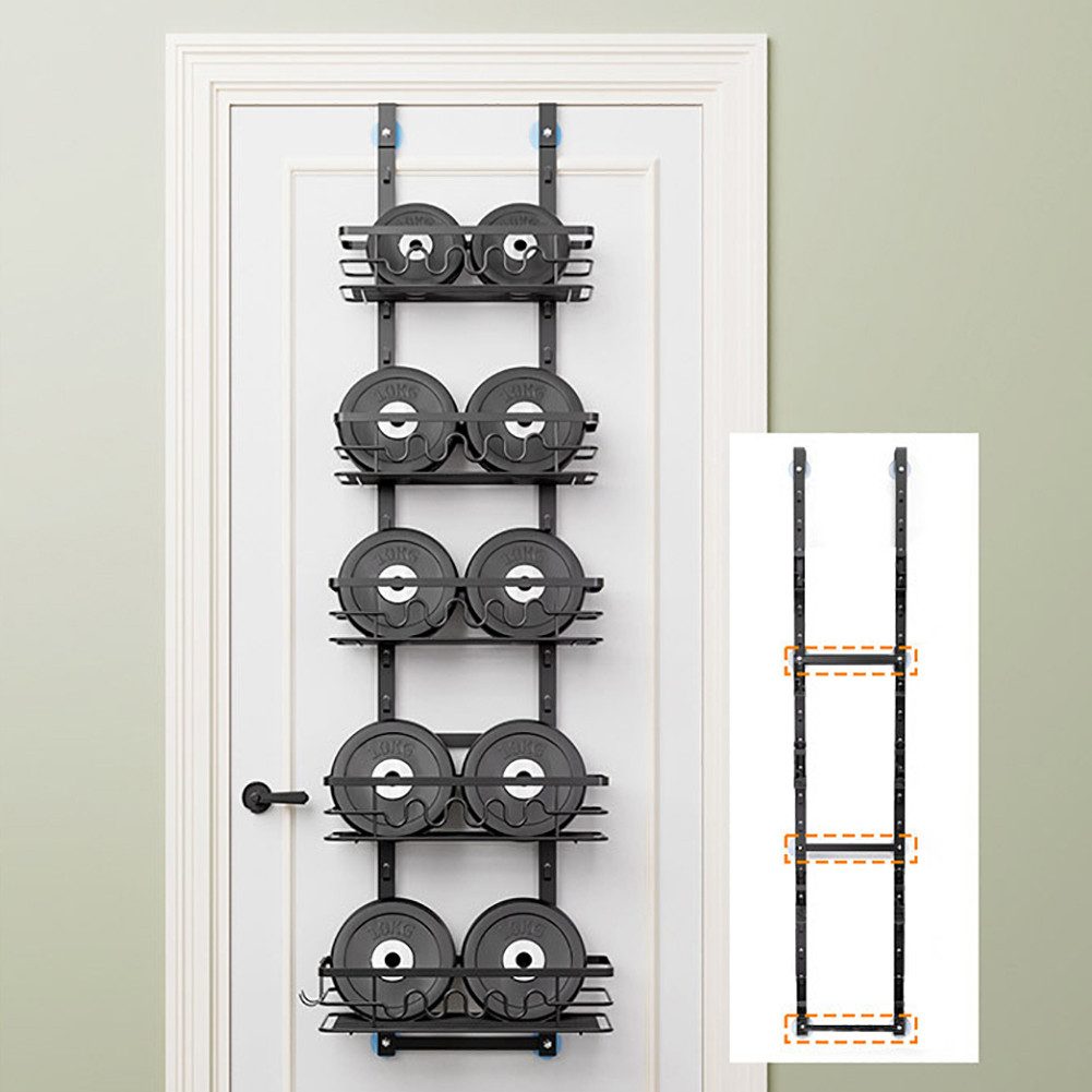 GarveeMore Küchenorganizer-Set Über der Tür Speisekammer Veranstalter, Metall hängenden Gewürzregal, Pantry Tür Organizer Regale Multi-Tier über die Tür für Küc – Bild 4 von 5