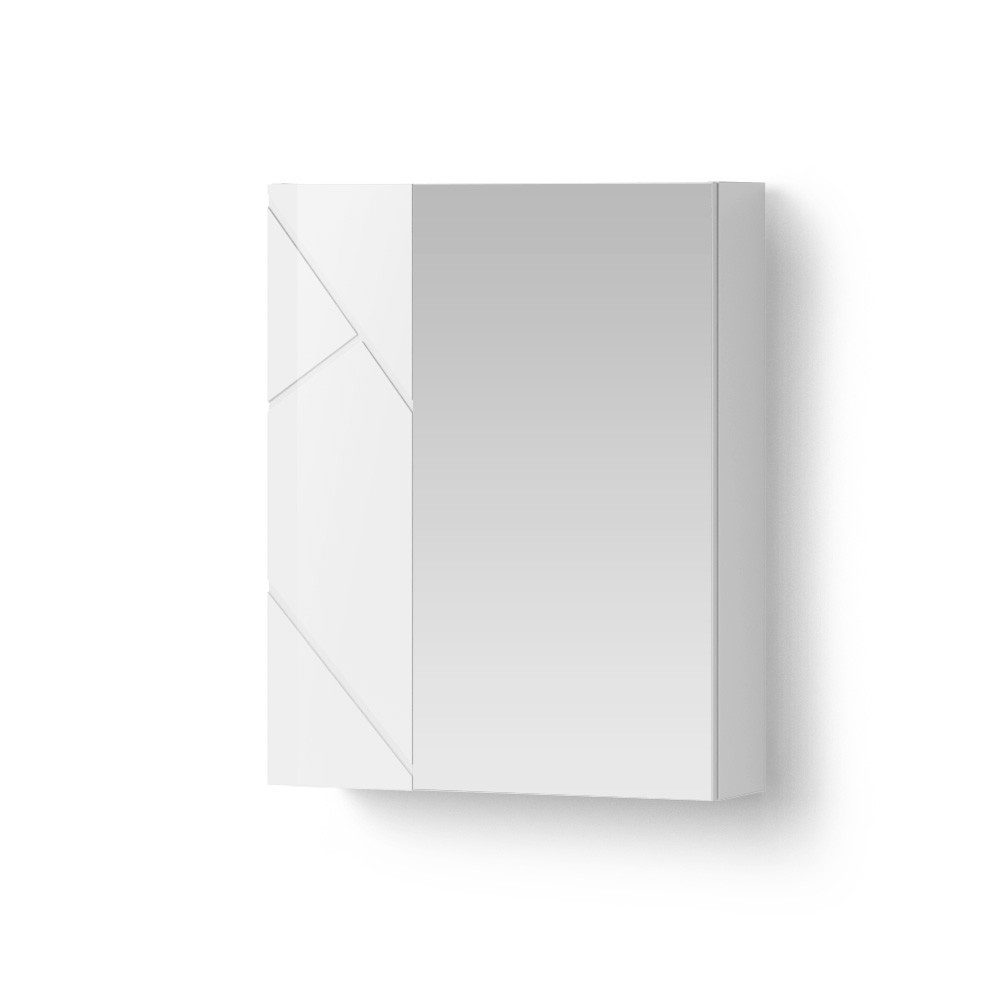 Livinity® Badezimmerspiegelschrank Ronco, Anthrazit Hochglanz/Anthrazit, 60 x 75 cm (1-St)