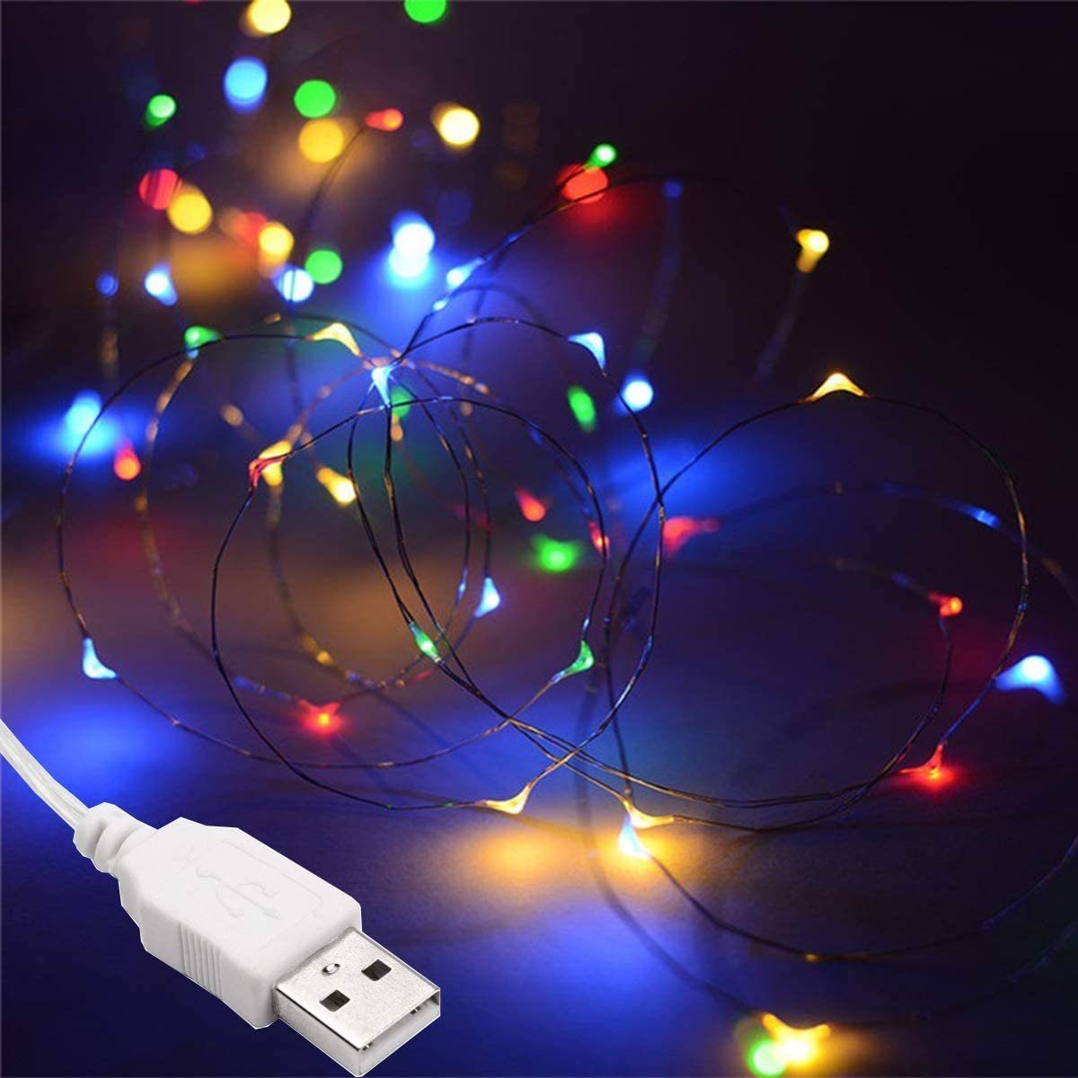 Salcar LED-Lichterkette »10m LED Lichterkette USB, Kupferdraht Lichterkette  Innen Außen IP44, 100 LEDs Weihnachtslichterkette, Warmweiß / Bunt«, Micro  Kupfer Draht Lichterkette online kaufen | OTTO