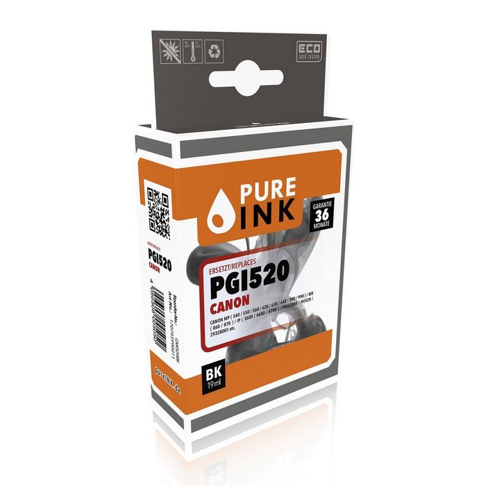 Pure Ink CA520BK BLK Druckerpatrone Tintenpatrone