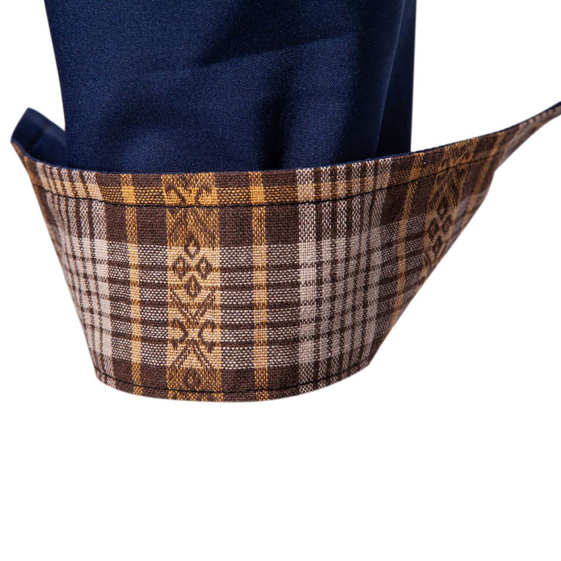 Allthemen Langarmhemd mit Karo-Kontrastdetails lässiges Freizeithemd – Bild 5 von 5
