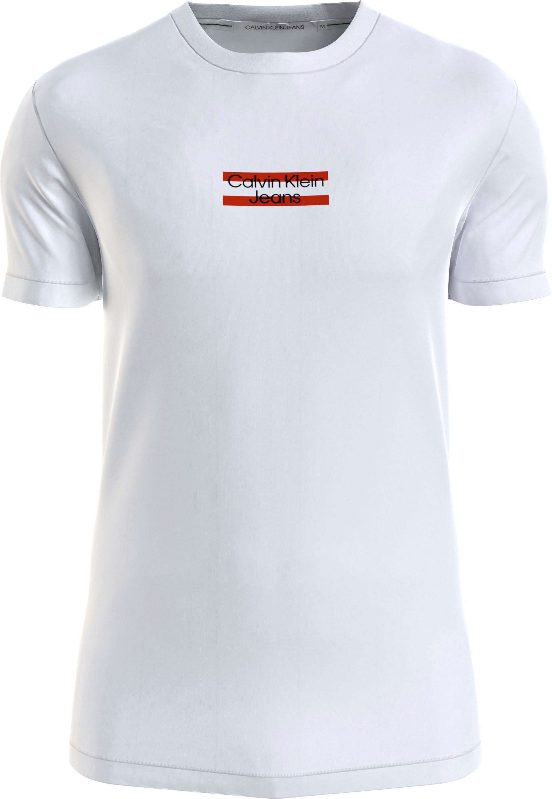 Calvin Klein Bright Kurzarmshirt Logoprint mit Calvin Jeans Klein White
