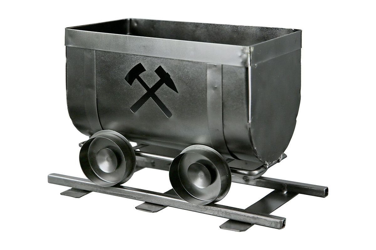 GILDE Bierflaschenhalter Flaschenhalter Förderwagen Ruhrpott – Stilvoller Hingucker aus Metall – Bild 2 von 3