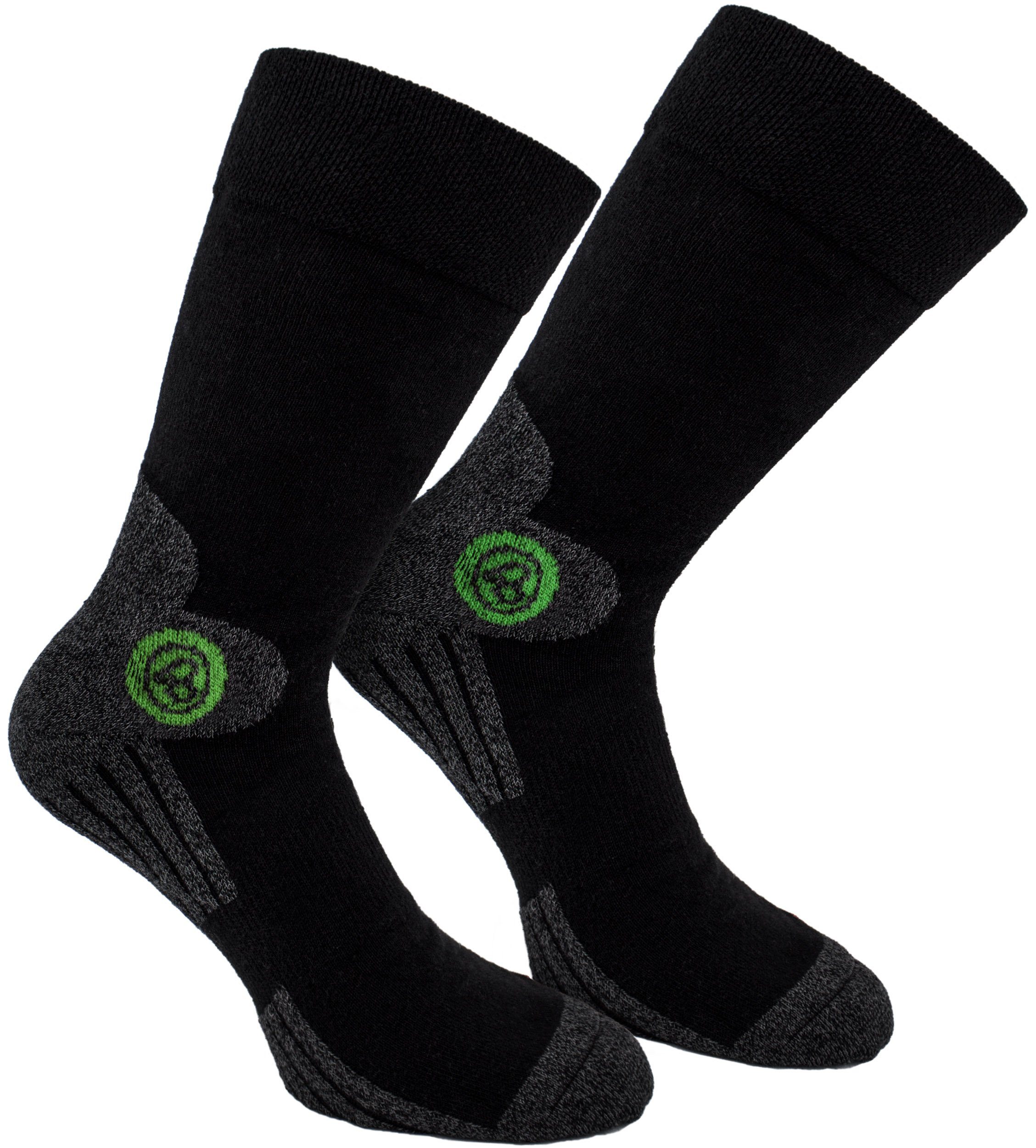 BRUBAKER Wandersocken Unisex Funktionssocken Trek-Power (4-Paar, mit Dynamic Fit Technologie) für Trekking, Wandern, Hiking und Laufen
