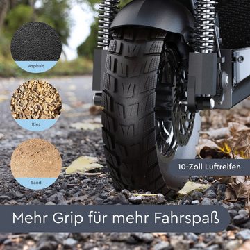 JOYOR E-Scooter Offroad Elektroroller mit Straßenzulassung 100km Reichweite 1300Wh 10", 500,00 W, 20,00 km/h, klappbar, geeignet für offroad Fahrten, vollgefedert