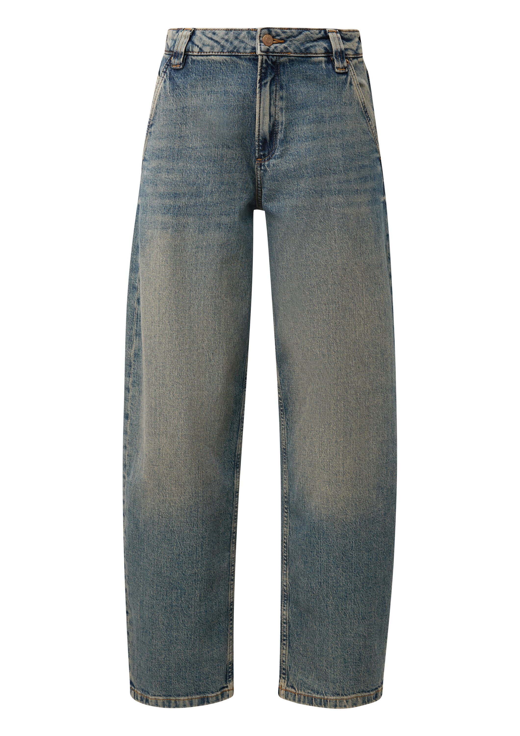 QS Weite Jeans Jeans-Hose Jeans Baggy / Loose Fit / Mid Rise / Barrel Leg / günstig online kaufen
