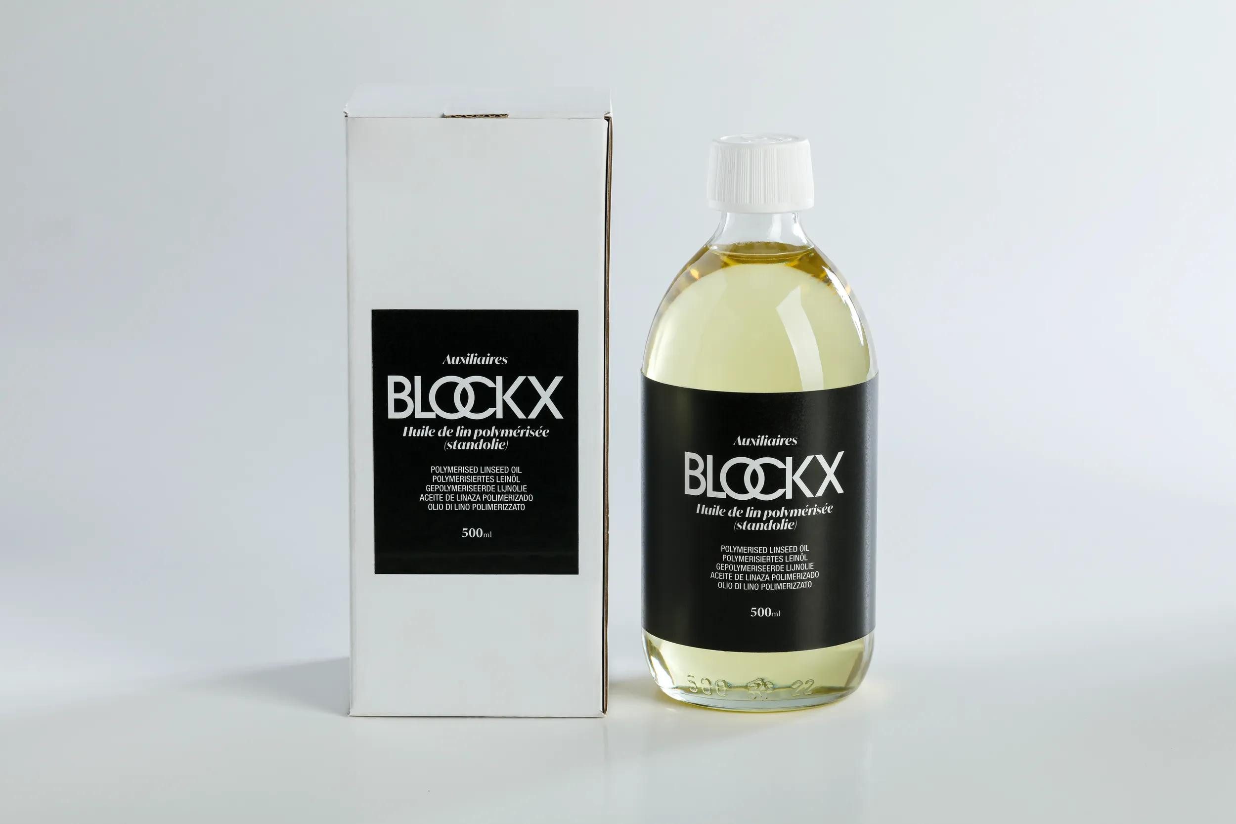 BlockX Zeichenpapier Polymerisiertes Leinöl (Standöl) 500ml Glasflasche 30718BXC