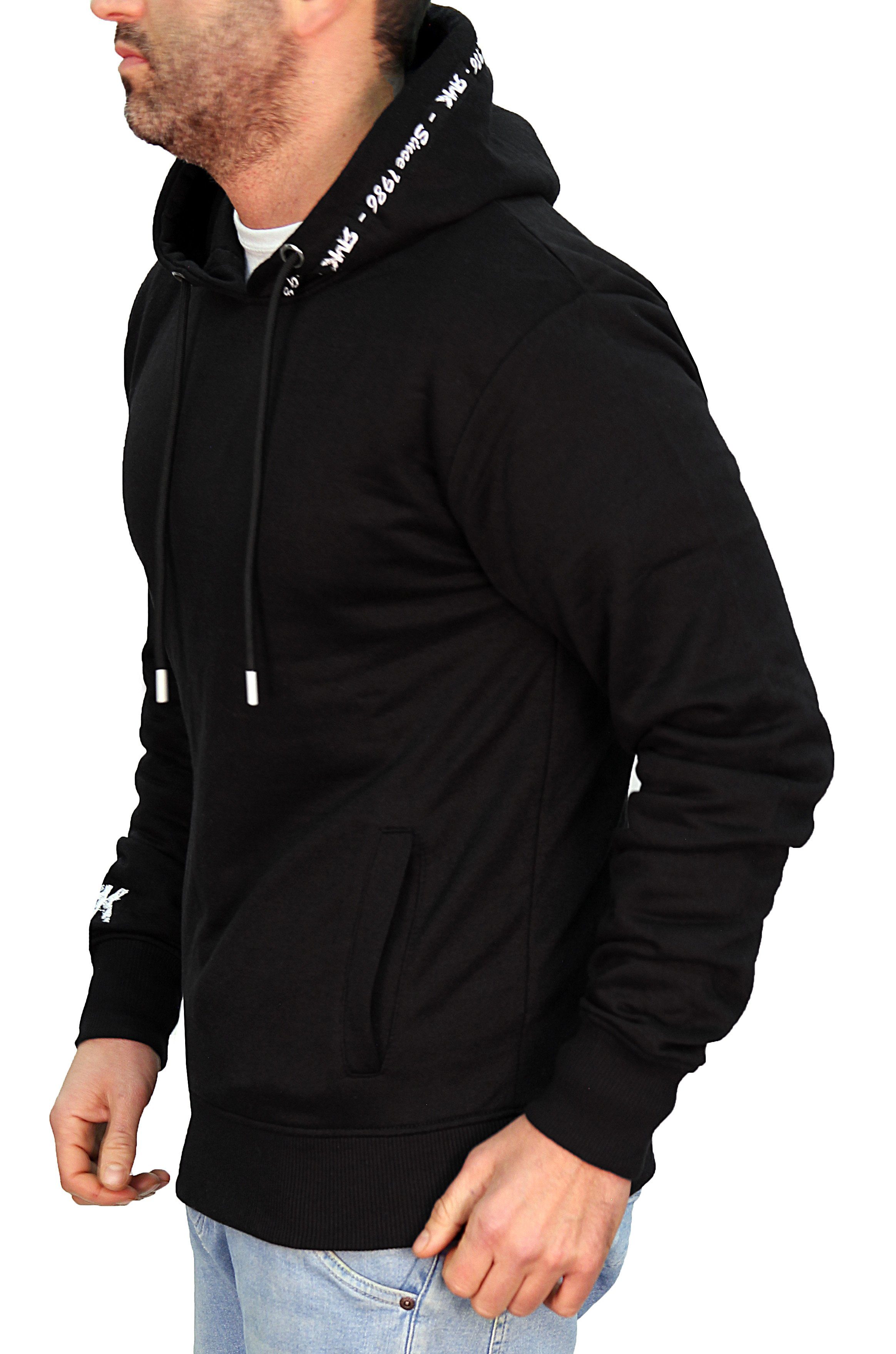 Hoodie Herren Kapuzenpullover Langarmshirt Kapuze Basic Longsleeve Taschen