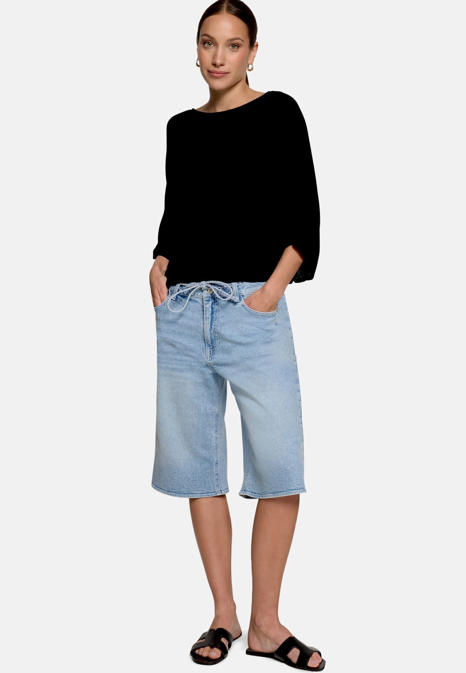 Zero Kurzarmshirt Damen mit Fledermausärmeln (1-tlg) Plain/ ohne Details