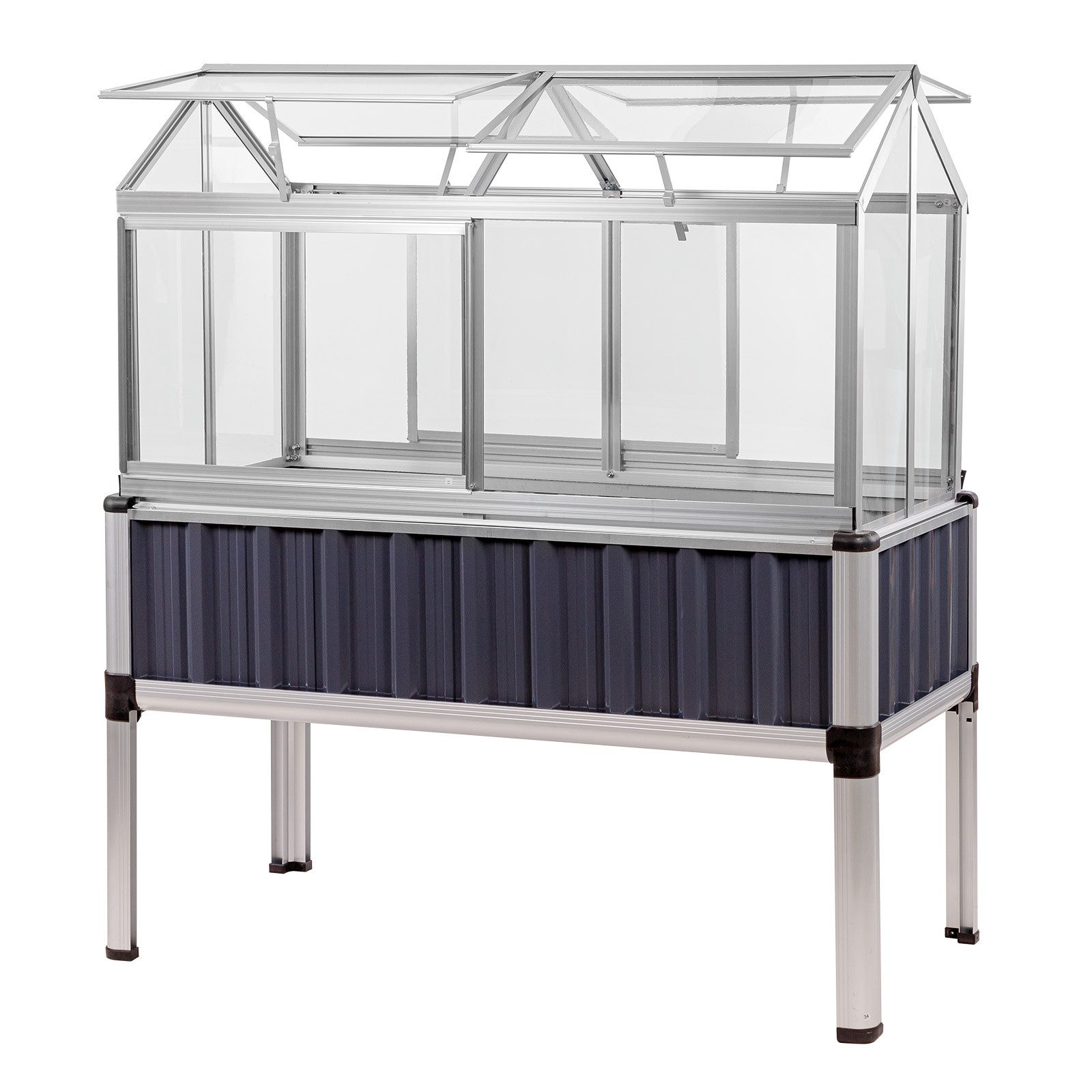 DEMA Hochbeet Eden aus Aluminium, mit Gewächshausaufsatz