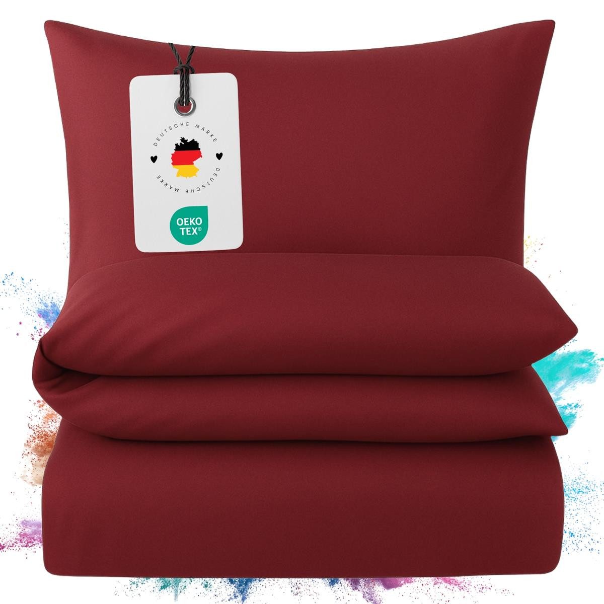 Carpe Sonno Bettwäsche Mako Satin 135 x 200 & 155 x 220 - Baumwolle Reißverschluss Einfarbig, Mako-Satin, 2 teilig, OEKO-TEX Premium Bettbezug 155x240 2 teilig - Anthrazit Uni