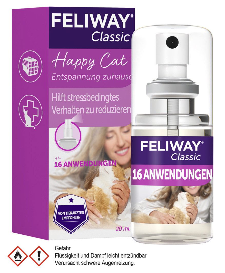 Feliway Katzenstreu FELIWAY® Classic Spray 20ml – entspannte Katzen zuhause und unterwegs