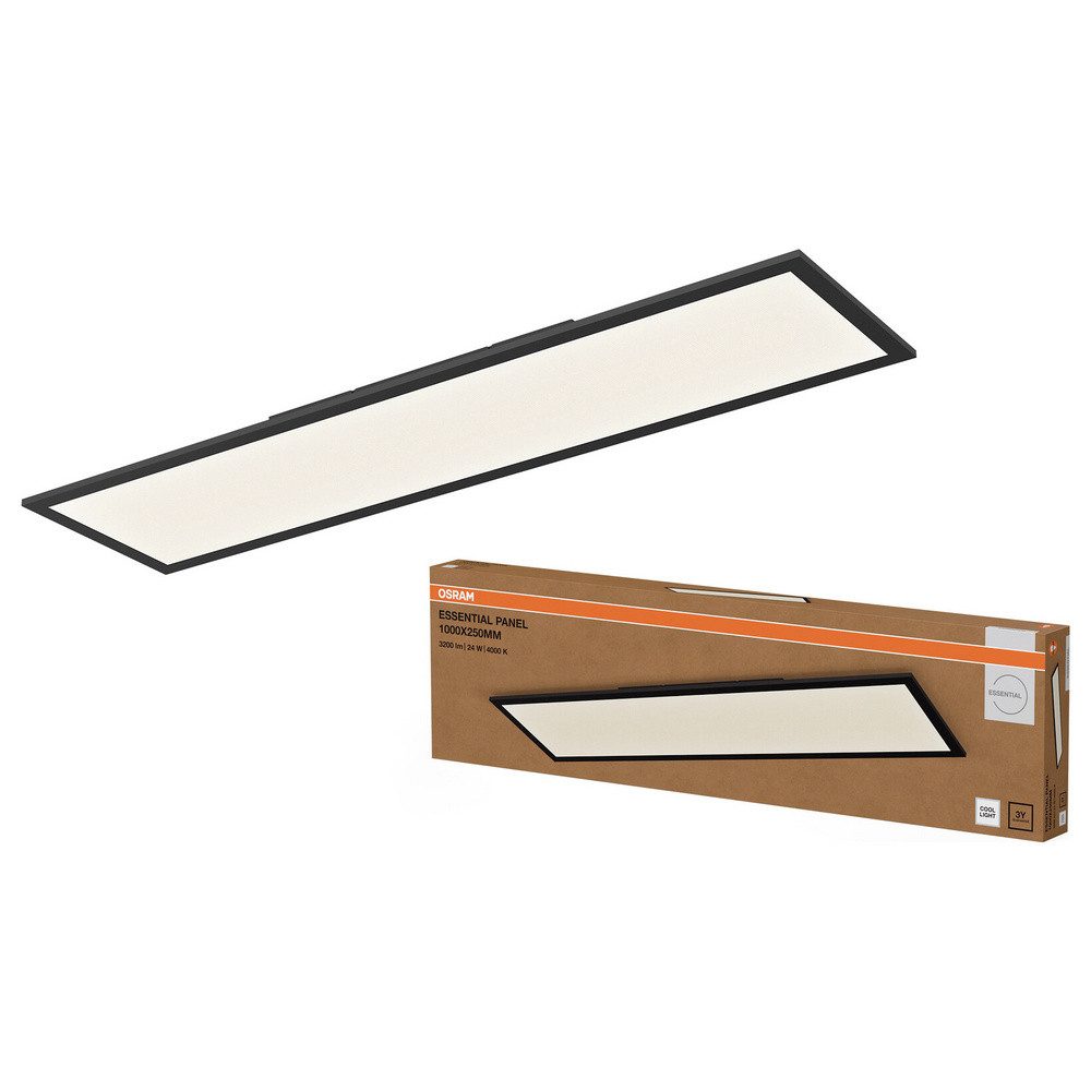 Osram LED Panel OSRAM Essentials Panel 1000x250mm 24W 840 Black 4058075854734 LED-Pane